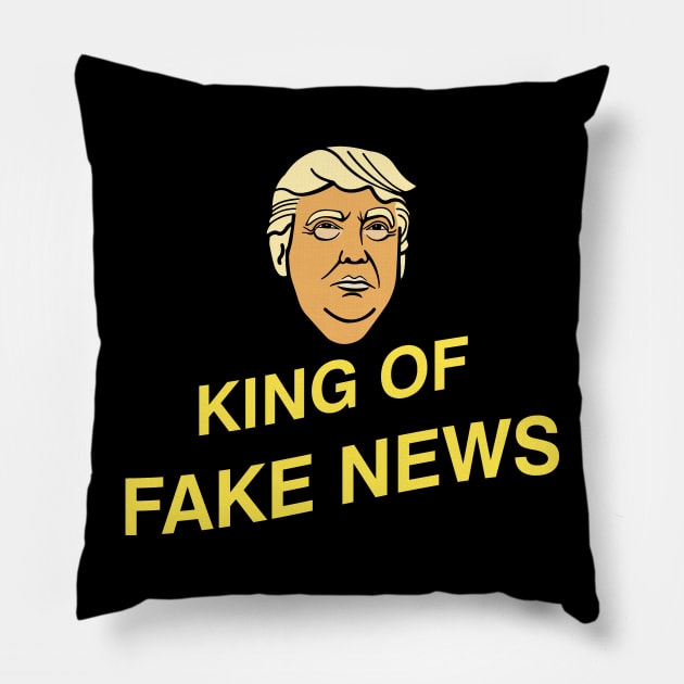 King of Fake News Pillow by Fiends