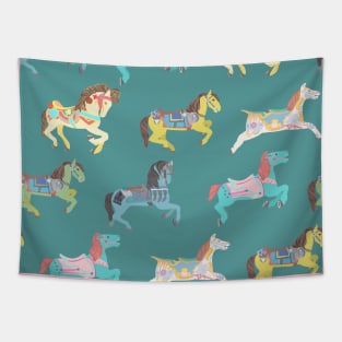 Amusement horse ride Tapestry