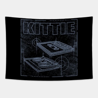 Kittie Technical Drawing Tapestry