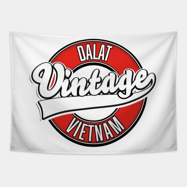 Dalat vietnam retro logo Tapestry by nickemporium1