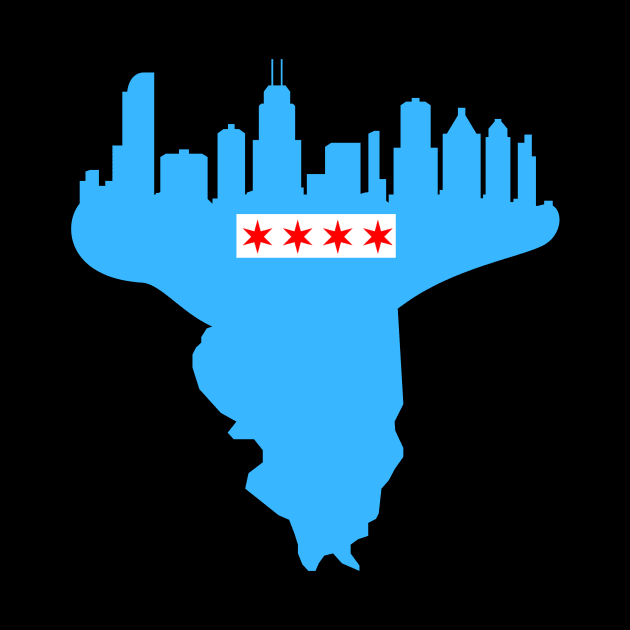 Chicago Illinois City Flag by Abide the Flow