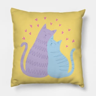 Cuddle Kitties (Purple & Blue) Pillow