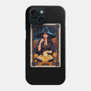 The Reader Vintage Witch Halloween Tarot Card Phone Case