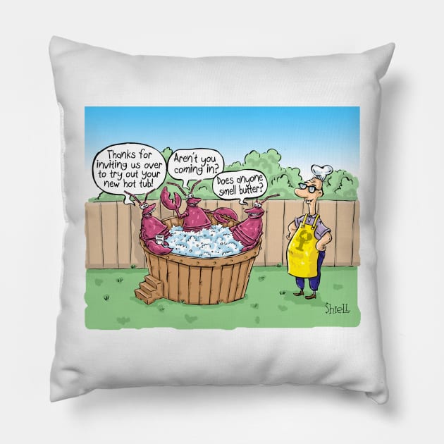 Lobster Hot Tub Pillow by macccc8