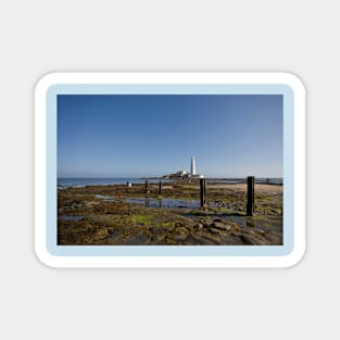 St Mary's Island at low tide Magnet