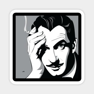 Smoking Vincent (Black and White) Magnet