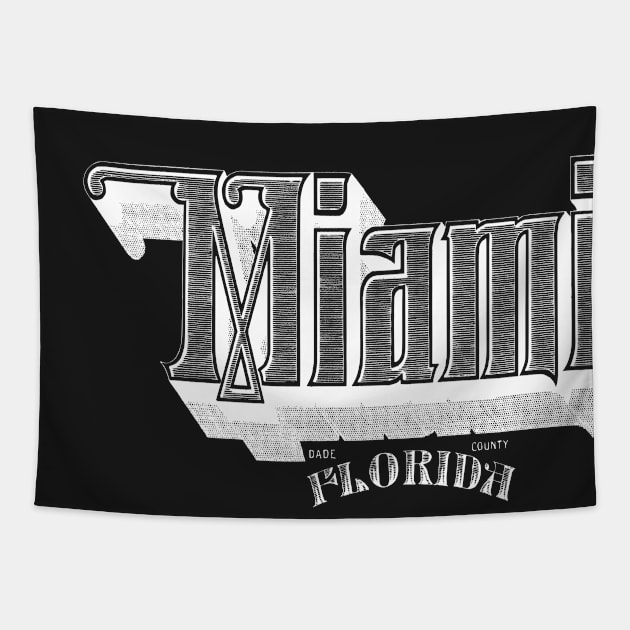 Vintage Miami, FL Tapestry by DonDota