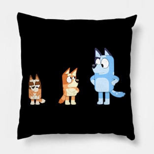 Bingo, Bluey and Chilli Color Swap Pillow