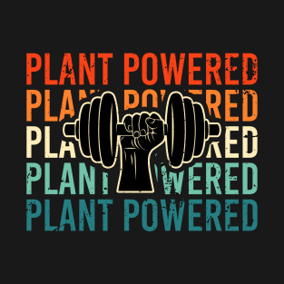 Retro Gym Workout Plant Powered T-Shirt