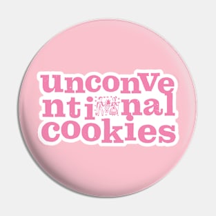 pink butter print unco logo Pin