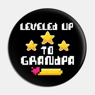 leveled up to grandpa / Baby Announcement, Grandpa To Be, Grandparents to be Pin