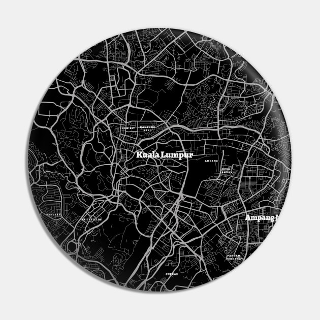 4K Kuala Lumpur Malaysia Map | HD Kuala Lumpur Malaysia Map | Black And White Map Of Kuala Lumpur Pin by benayache