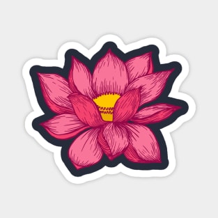 Pink Lotus Flower Magnet