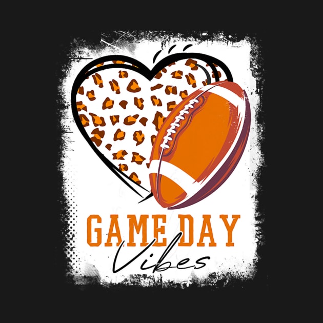 Football Womens Bleached Football Game Day by onazila pixel