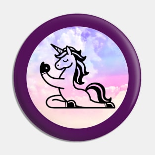 Unicorn Doing Yoga Pin