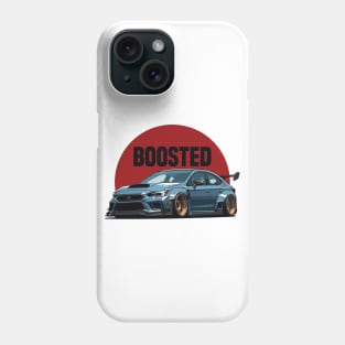 Subaru WRX STI Car Art - Impreza Boosted Widebody Modified JDM Car Phone Case