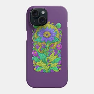 Funky Retro Flower Design Phone Case