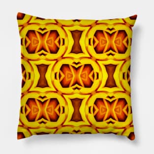 Bright Yellow Expressionist Art Yellow Rose Pattern 9 Pillow
