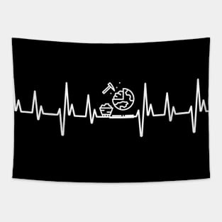 I love Geology, I love mining geologist and mine worker minimalist  heartbeat Tapestry