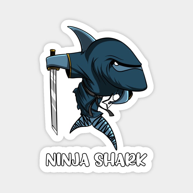 Shark Ninja Samurai Poster 8x12