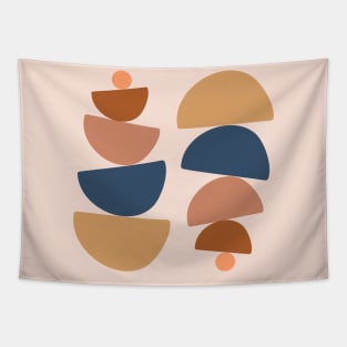 Boho minimal abstract shapes Tapestry