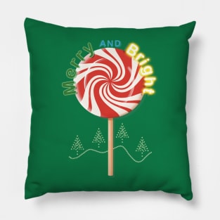 Peppermint Christmas Candy - Merry and Bright Pillow