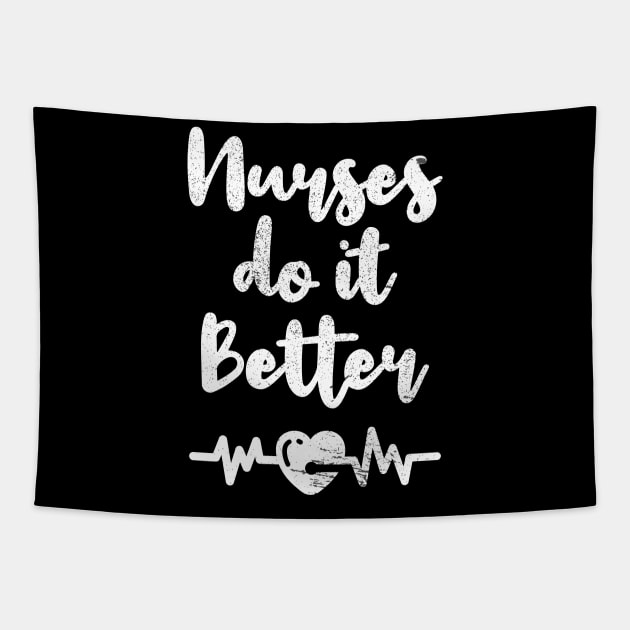 Nurses do it better plant funny Tapestry by Clawmarks