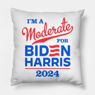 I'm a Moderate For Biden 2024 Pillow