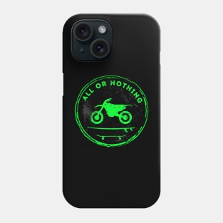 Motorcycle Surf Skate All OR Nothing (Green) Phone Case