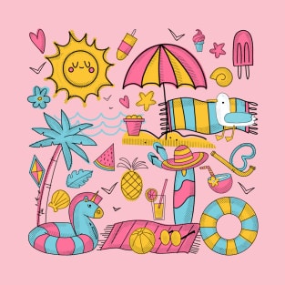 Kawaii Beach Day T-Shirt