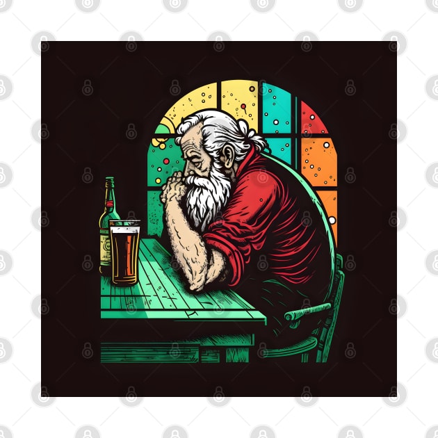 Santa in Bar by Tazlo