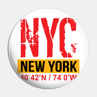 'New York City USA Flag NY' New York City Gift Pin