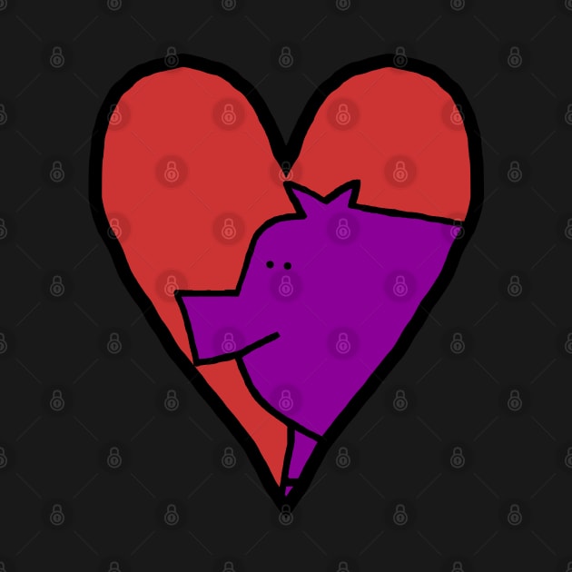 My Small Purple Pig Valentine by ellenhenryart