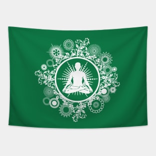 Inner Being - white silhouette Tapestry