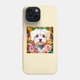 Blue-eyed Maltese Portrait Phone Case