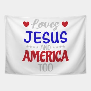 love jesus and america too Tapestry