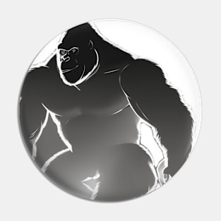 Gorilla Shadow Silhouette Anime Style Collection No. 232 Pin