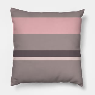 An unparagoned bind of Dirty Purple, Spanish Gray, Pale Pink and Soft Pink stripes. Pillow