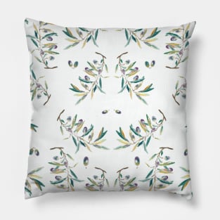 Olive - watercolor seamless pattern Pillow