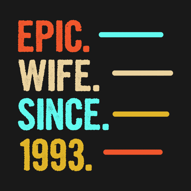 27th Wedding Anniversary Gift Epic Wife Since 1993 by divawaddle