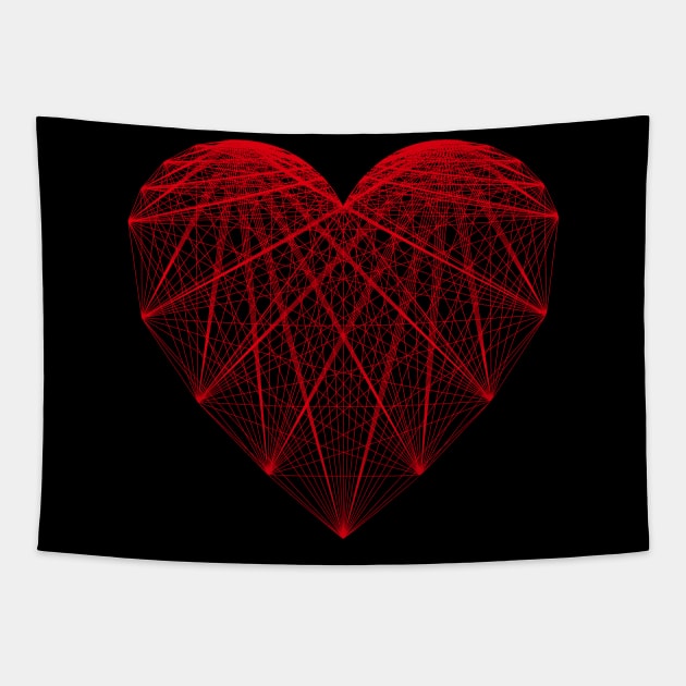 heart in line Tapestry by ChezALi