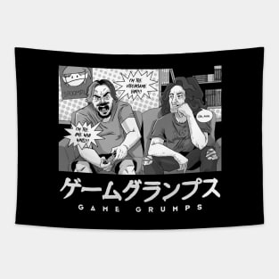 The Grump Who Wins (grayscale) Tapestry