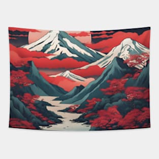 the red sun Tapestry