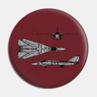 F-111 Aardvark Tri-view Pin