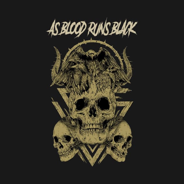 AS BLOOD RUNS BLACK BAND MERCHANDISE by Angelic Cyberpunk