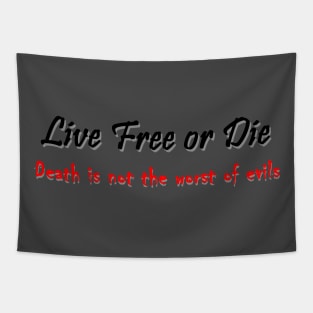 Live Free or Die (light background) Tapestry