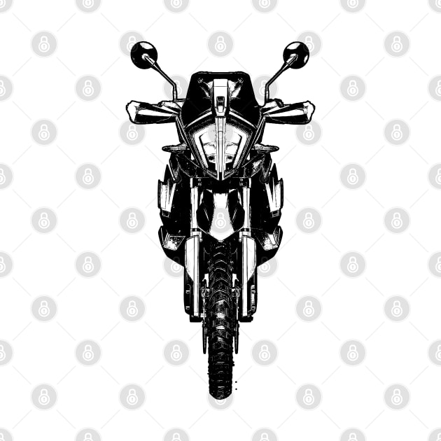 1290 Super Adventure Bike Black and White Color by KAM Std