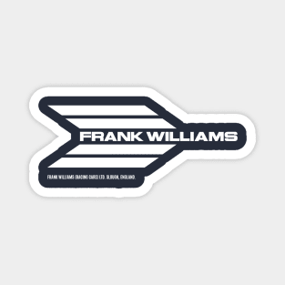 Frank Williams Racing 1969-70 team logo (with address) - white print Magnet