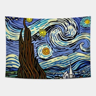 Starry Night Style Tapestry