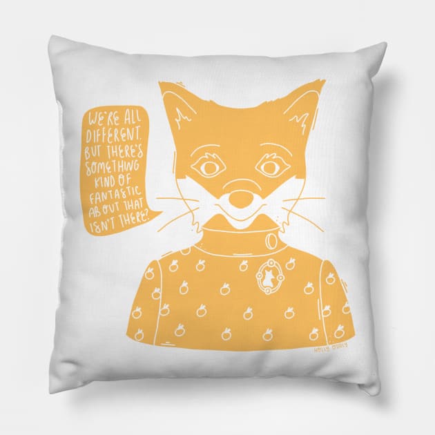 Mrs. Fox Pillow by HollyOddly